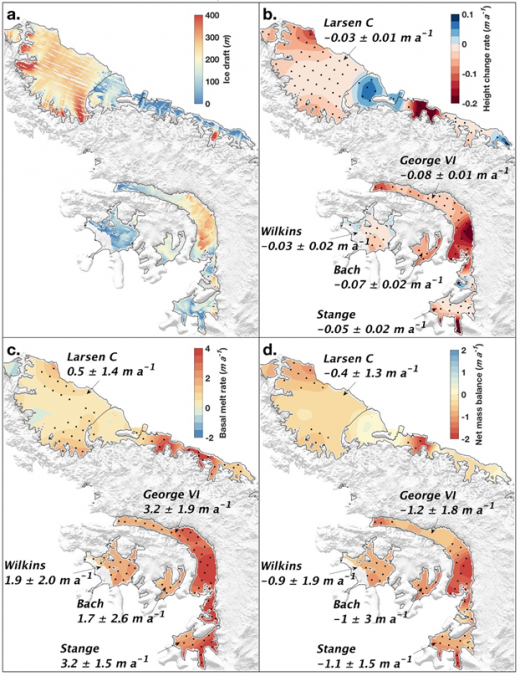 Changing Antarctic Peninsula Ice Shelves Earth and Space Research